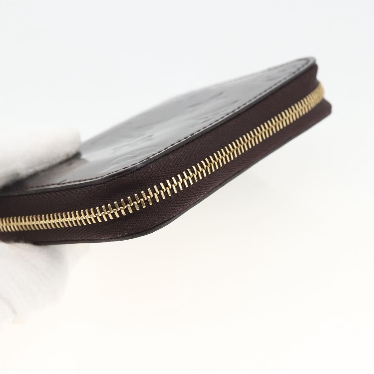 LOUIS VUITTON Monogram Vernis Zippy Coin Purse Amarante M93607 LV Auth BAZ609A