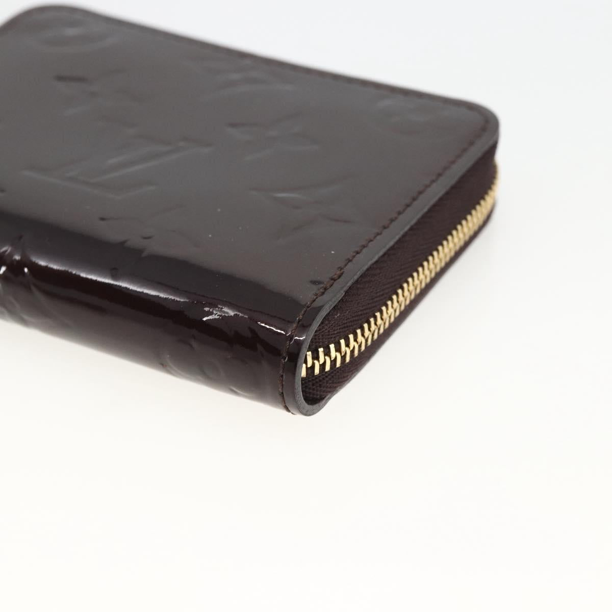 LOUIS VUITTON Monogram Vernis Zippy Coin Purse Amarante M93607 LV Auth BAZ609A