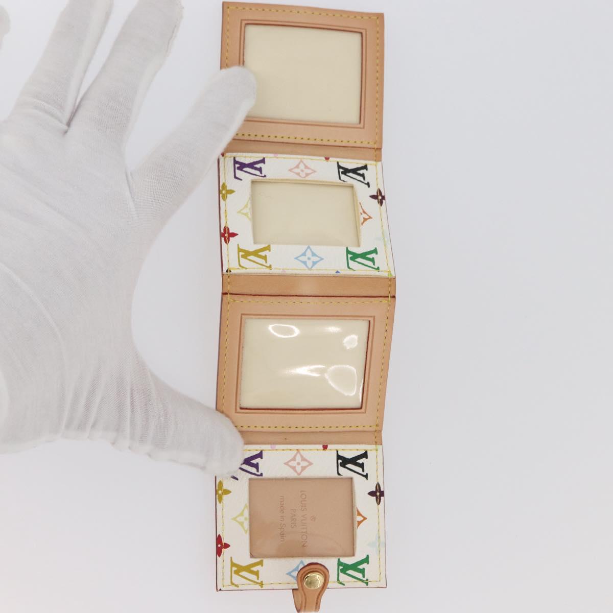 LOUIS VUITTON Multicolor Porto Photo 4 Vole Photo Case White M58005 Auth BAZ610V