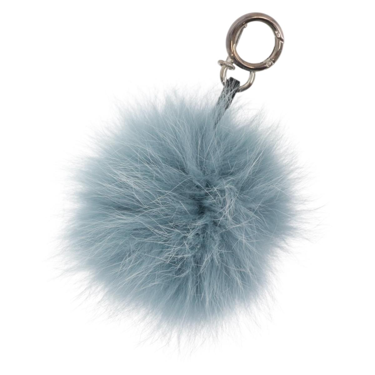 FENDI Bagbugs Monster Bag Charm Light Blue Auth BAZ611A