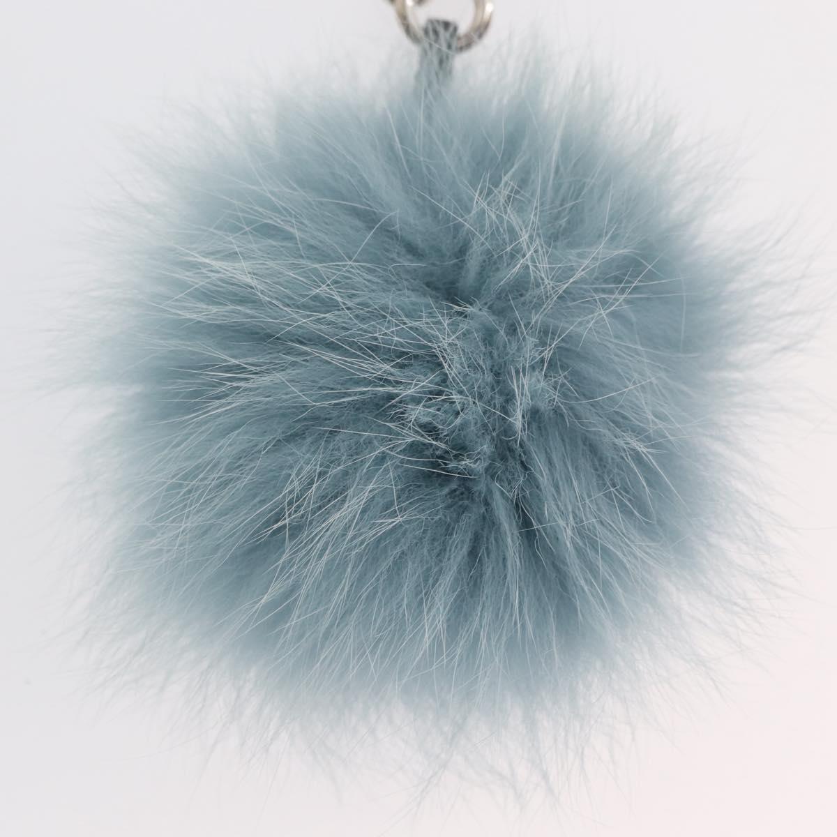 FENDI Bagbugs Monster Bag Charm Light Blue Auth BAZ611A