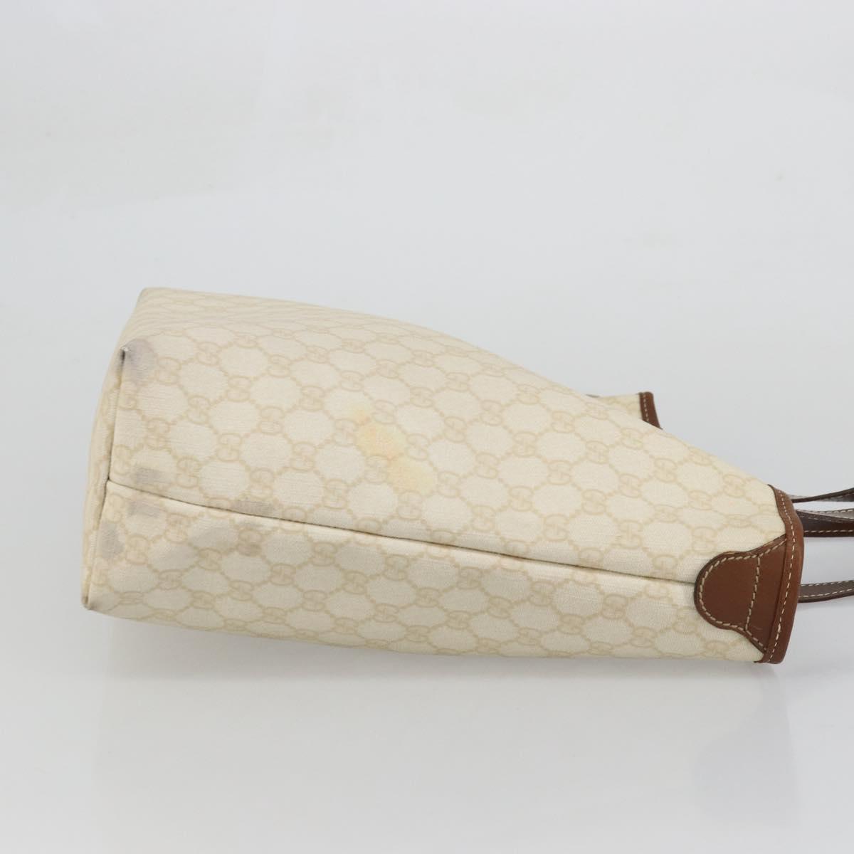 GUCCI GG Supreme Tote Bag PVC Ivory Gold 189896 Auth BAZ627