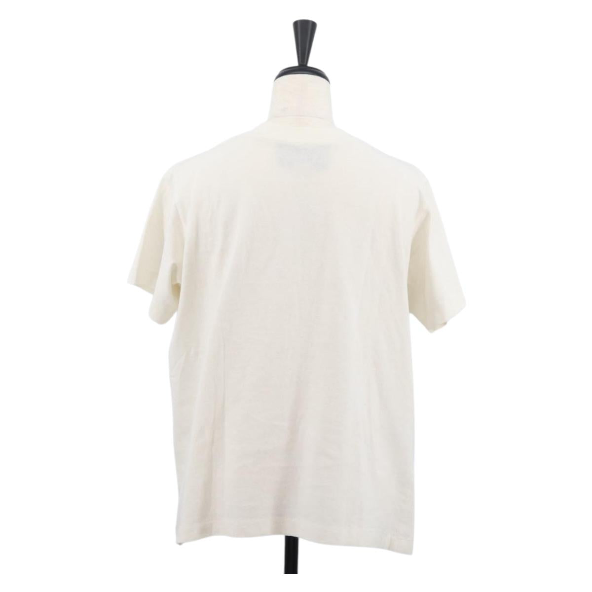 GUCCI Short Sleeved T Shirt Cotton White Auth BAZ660A