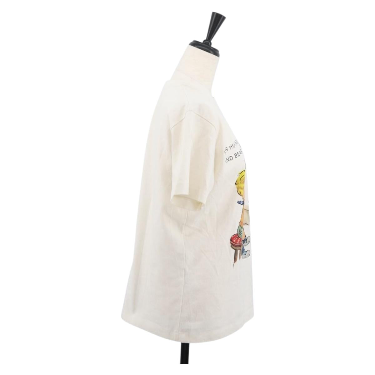 GUCCI Short Sleeved T Shirt Cotton White Auth BAZ660A