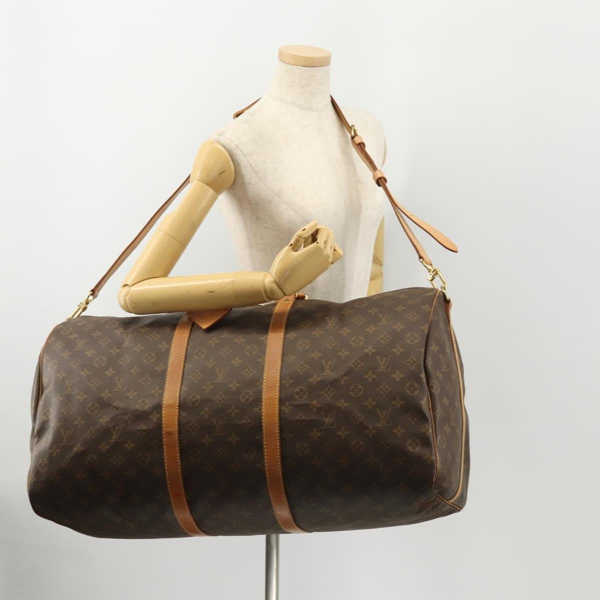 LOUIS VUITTON Monogram Keepall Bandouliere 60 Boston Bag M41412 LV Auth BAZ679A