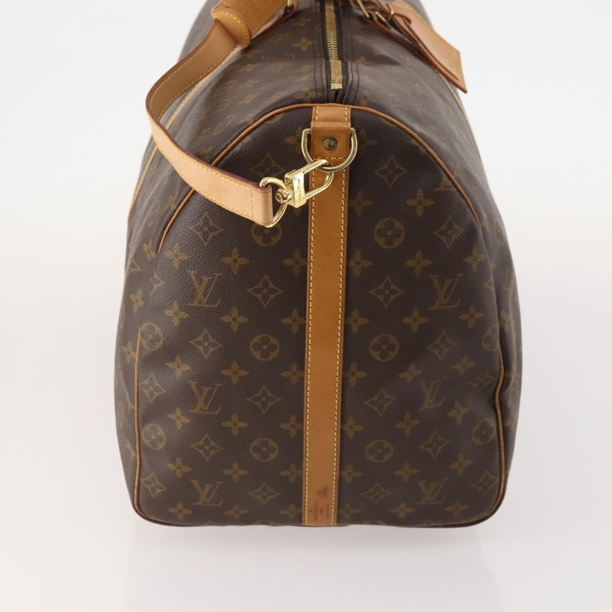 LOUIS VUITTON Monogram Keepall Bandouliere 60 Boston Bag M41412 LV Auth BAZ679A