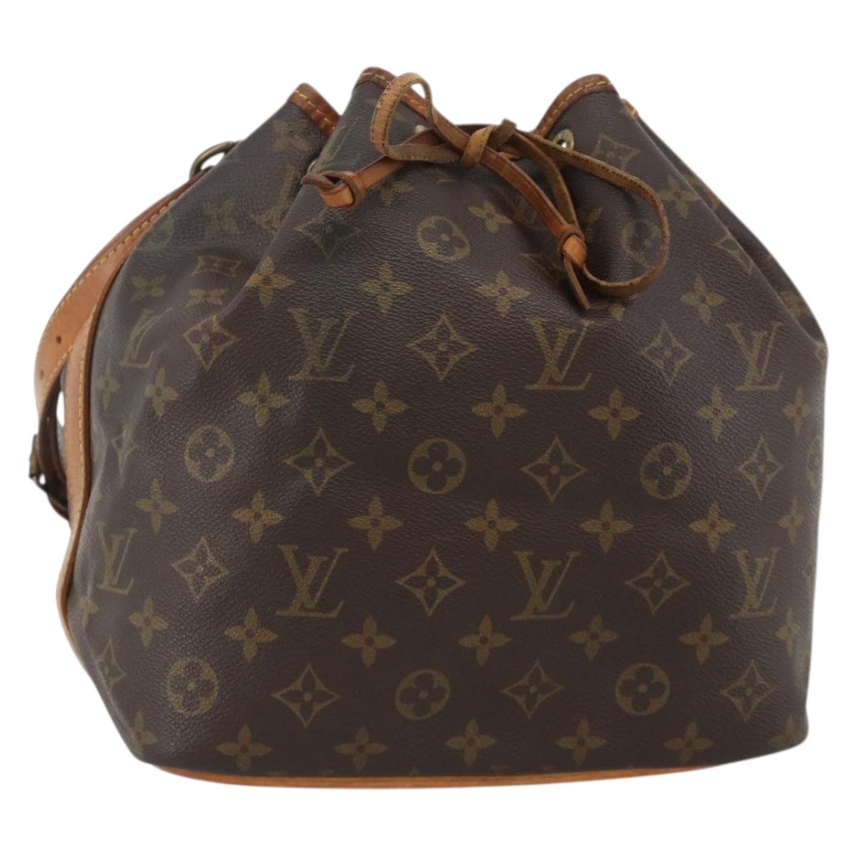 LOUIS VUITTON Monogram Petit Noe Shoulder Bag M42226 LV Auth BAZ680A