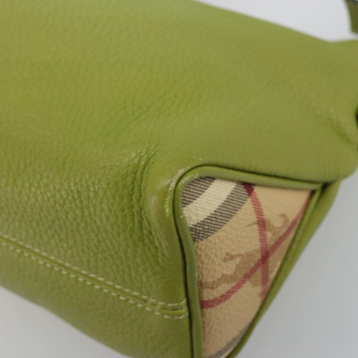 BURBERRY Shoulder Bag Leather Green Auth BAZ684A