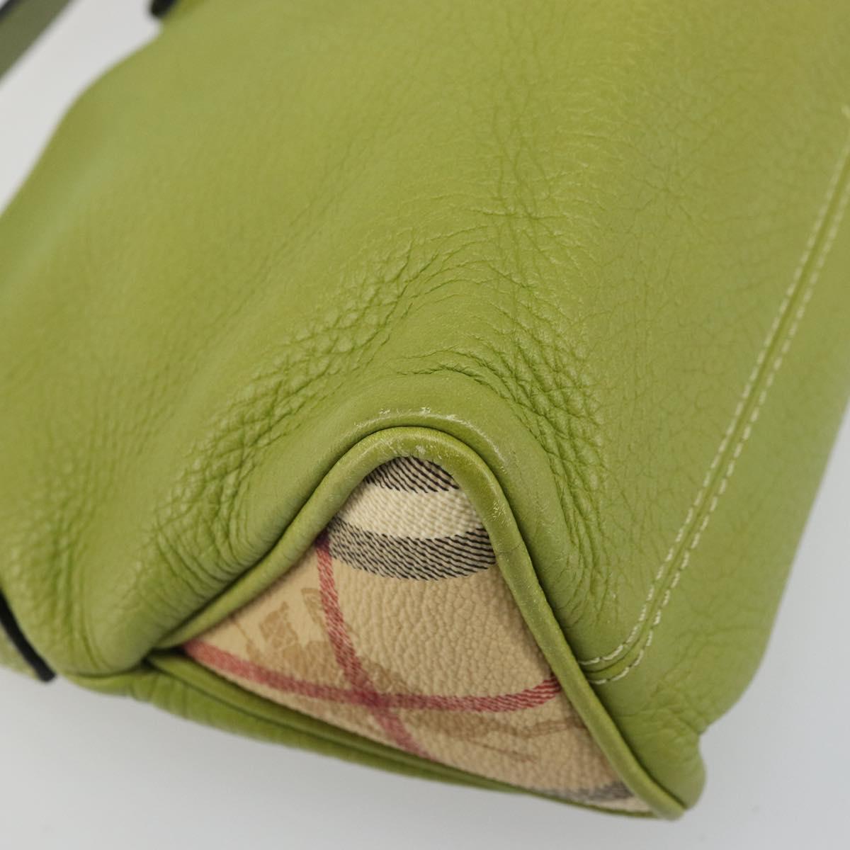 BURBERRY Shoulder Bag Leather Green Auth BAZ684A