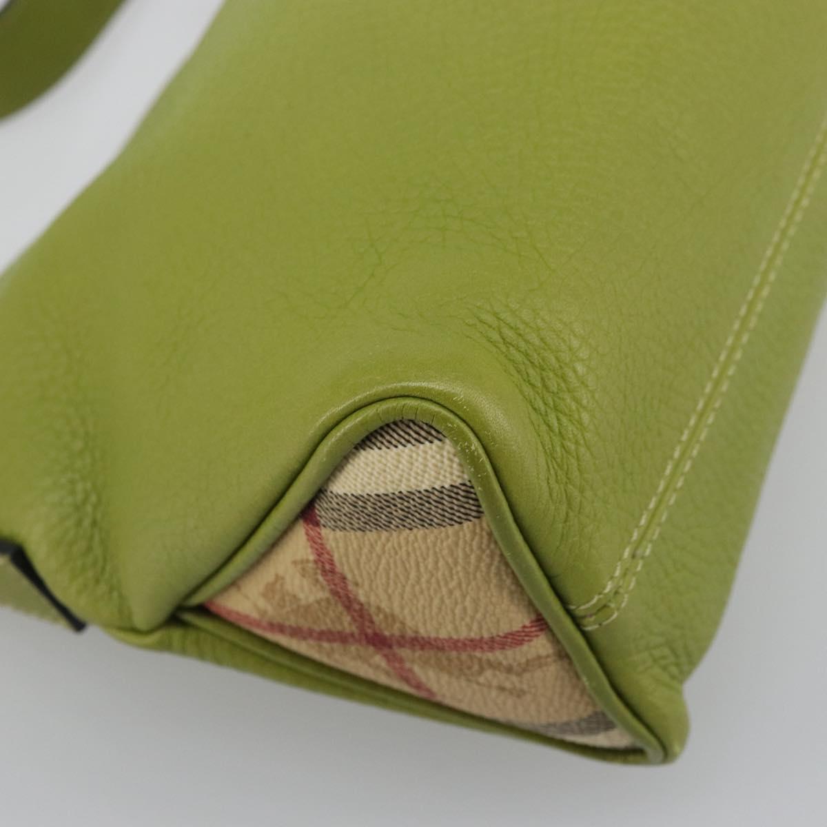 BURBERRY Shoulder Bag Leather Green Auth BAZ684A
