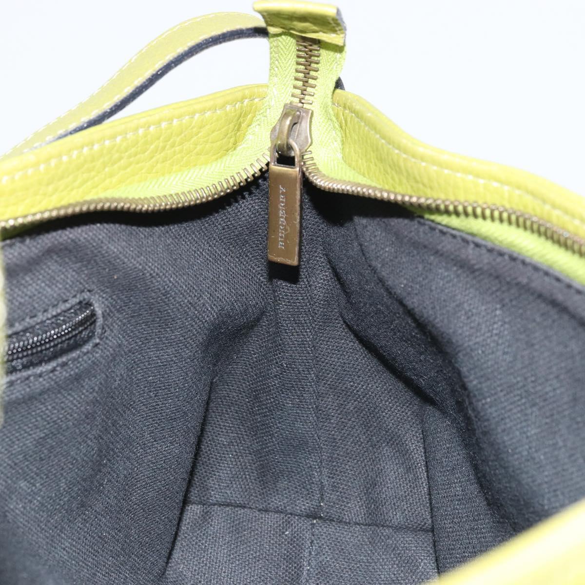 BURBERRY Shoulder Bag Leather Green Auth BAZ684A