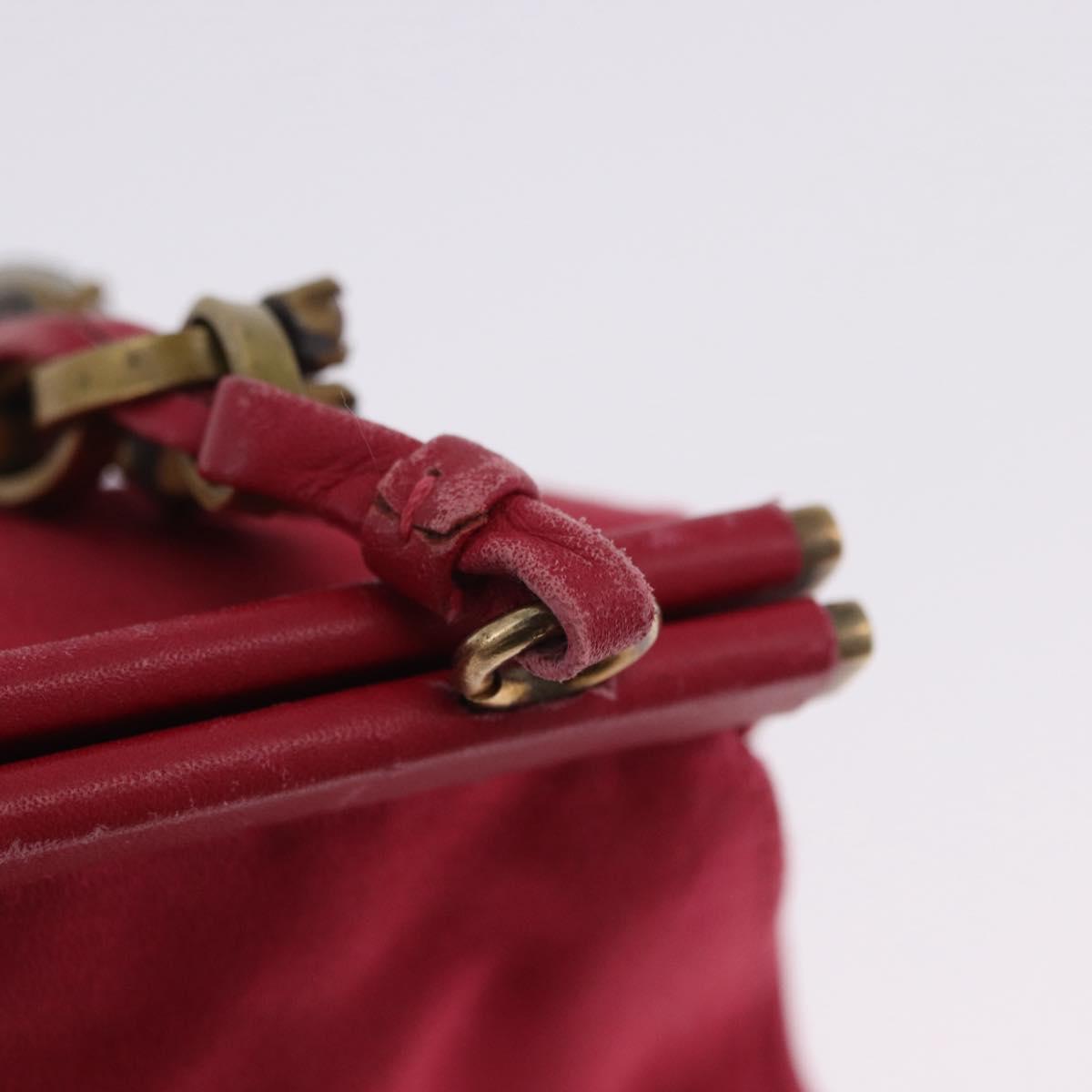 Miu Miu Accessory Pouch Satin Pink Auth BAZ697