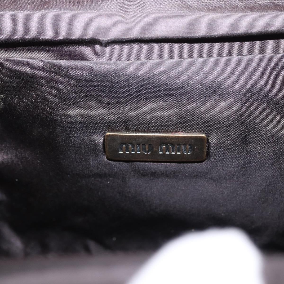 Miu Miu Accessory Pouch Satin Pink Auth BAZ697