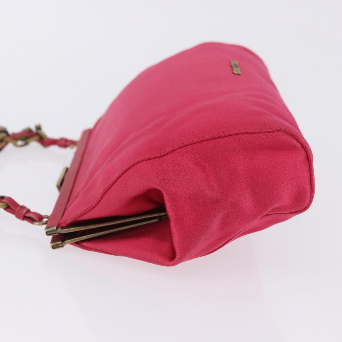 Miu Miu Accessory Pouch Satin Pink Auth BAZ697