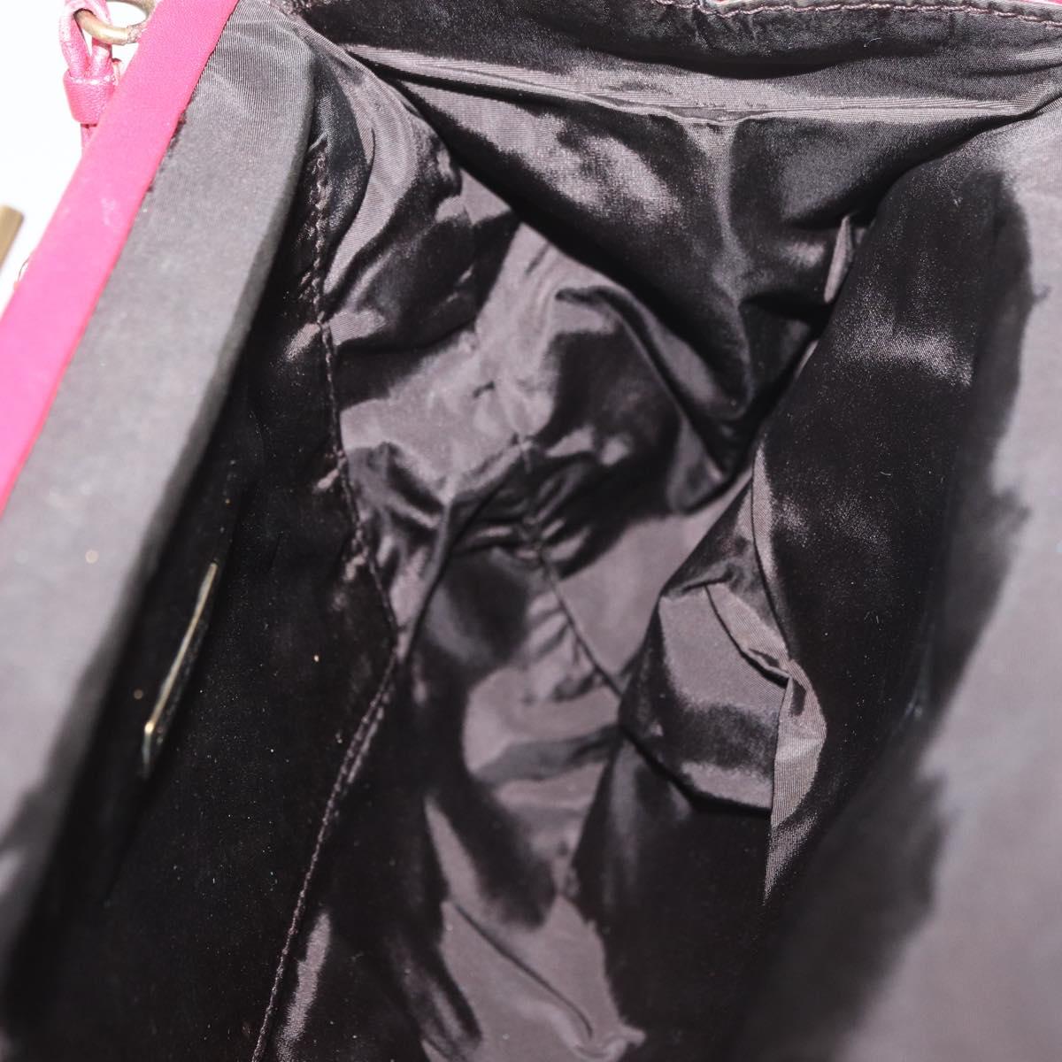 Miu Miu Accessory Pouch Satin Pink Auth BAZ697V