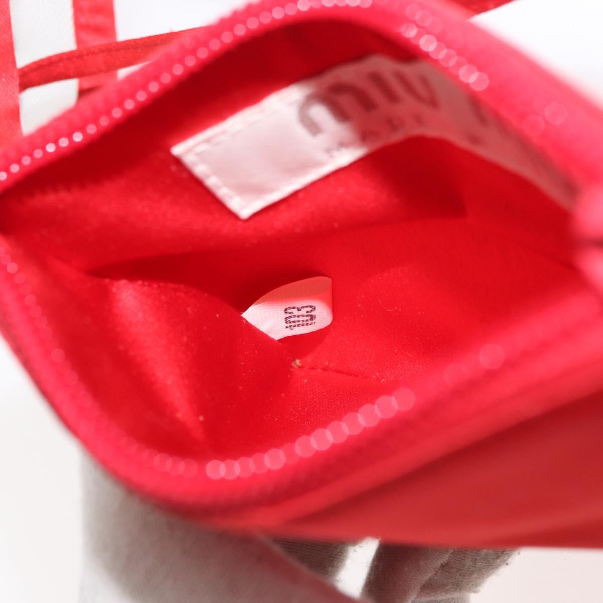 Miu Miu Hand Bag Nylon Red Auth BAZ702A