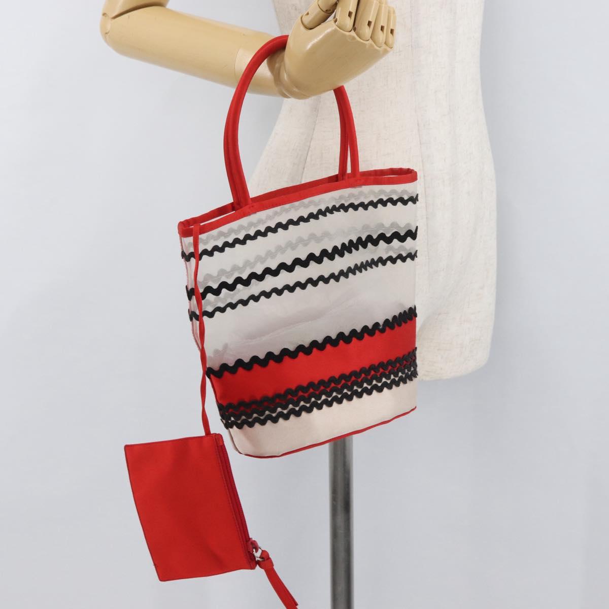 Miu Miu Hand Bag Nylon Red Auth BAZ702A
