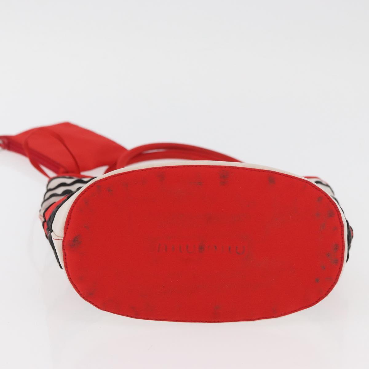 Miu Miu Hand Bag Nylon Red Auth BAZ702A