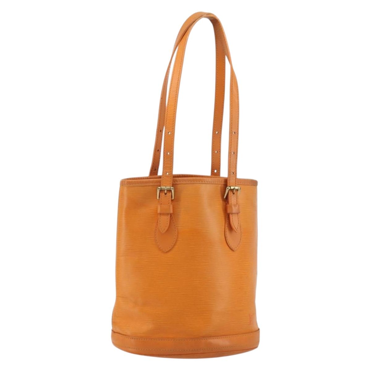 LOUIS VUITTON Epi Bucket PM Shoulder Bag Orange Mandarin M5899H LV Auth BAZ712A