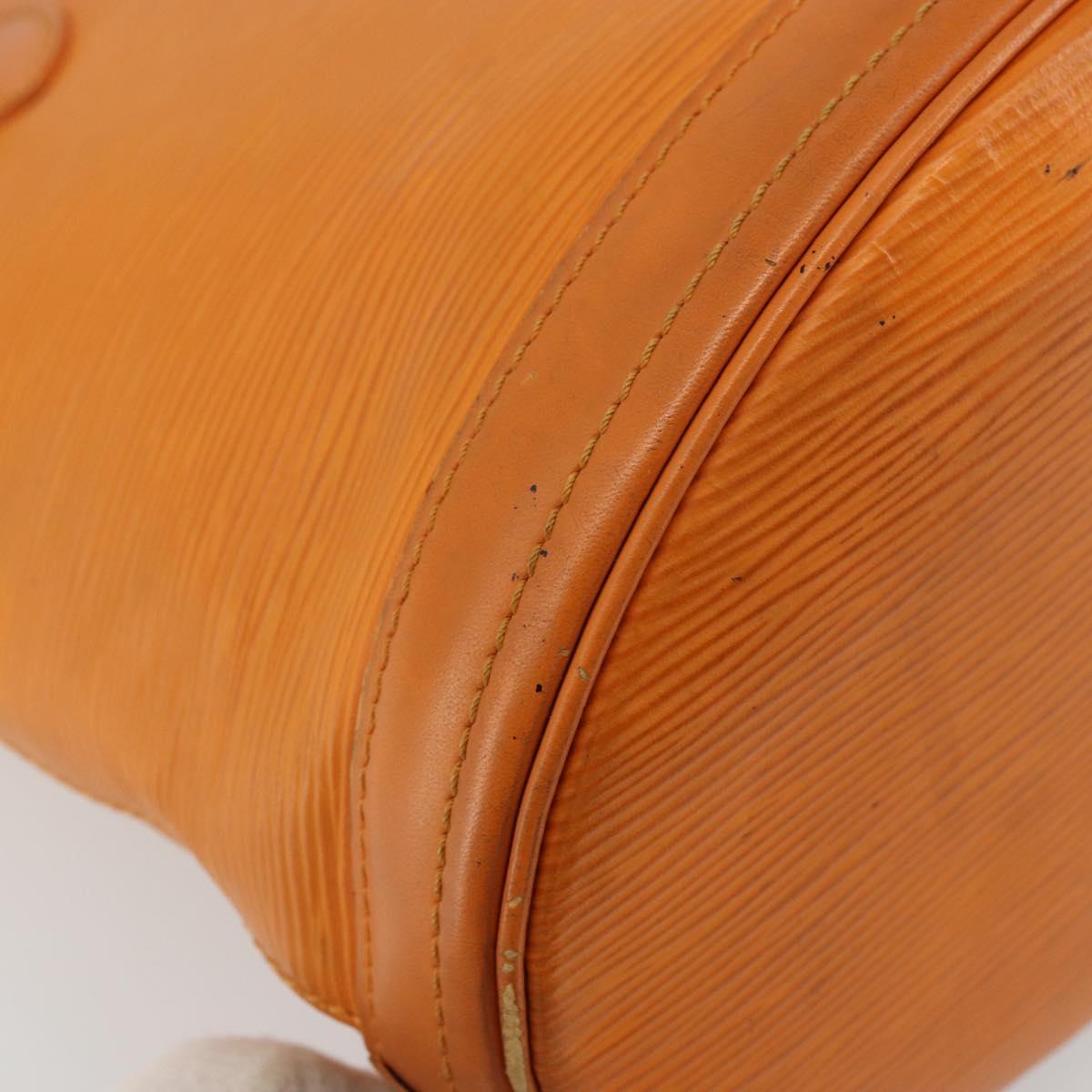 LOUIS VUITTON Epi Bucket PM Shoulder Bag Orange Mandarin M5899H LV Auth BAZ712A