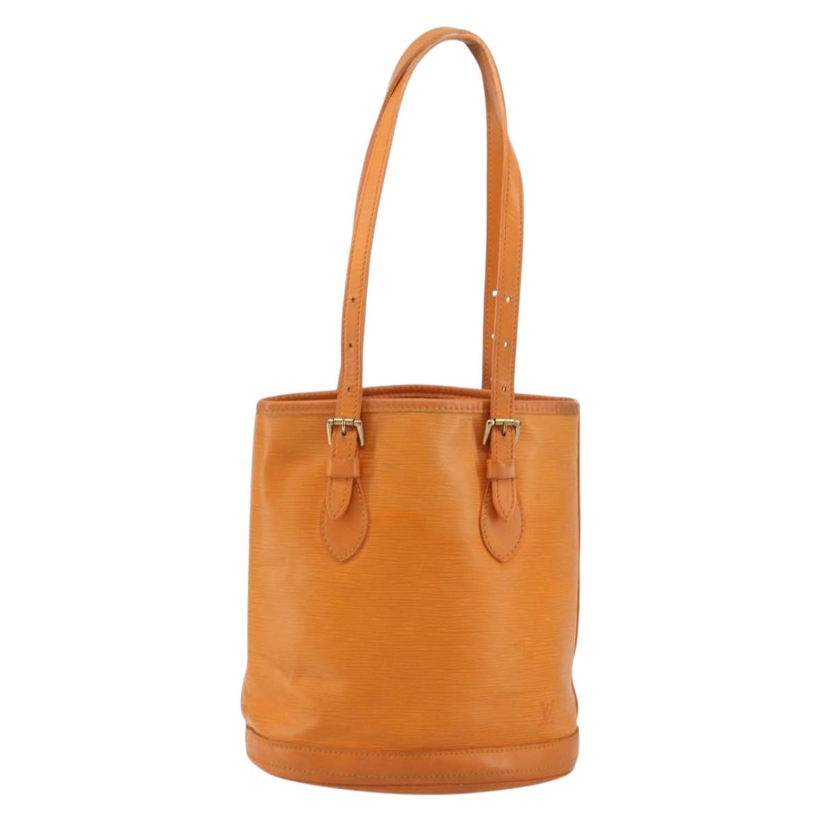 LOUIS VUITTON Epi Bucket PM Shoulder Bag Orange Mandarin M5899H LV Auth BAZ712A
