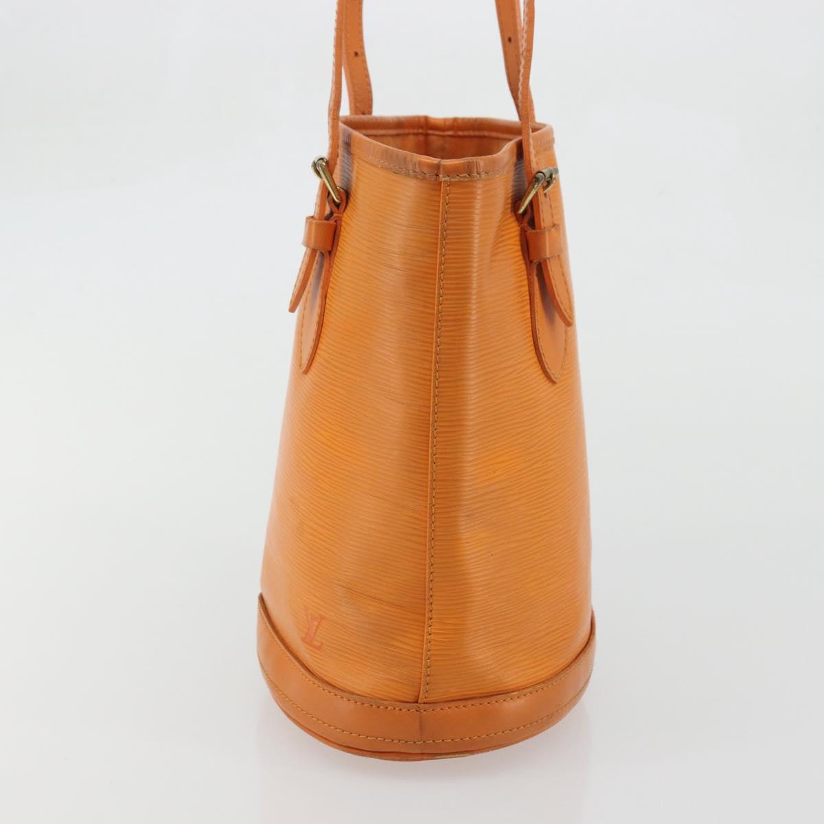 LOUIS VUITTON Epi Bucket PM Shoulder Bag Orange Mandarin M5899H LV Auth BAZ712A