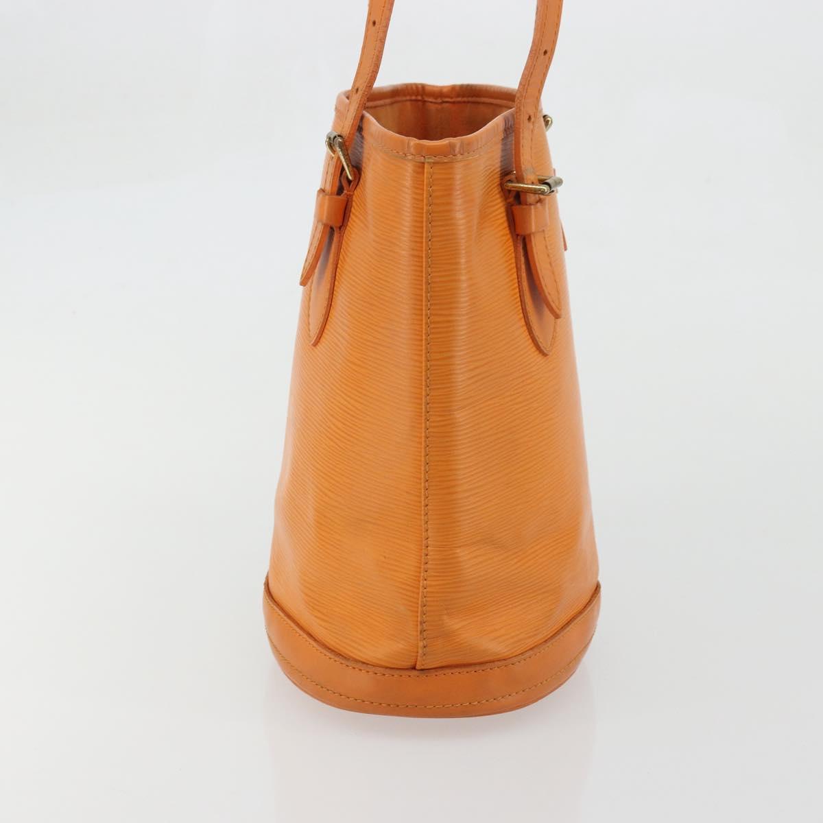LOUIS VUITTON Epi Bucket PM Shoulder Bag Orange Mandarin M5899H LV Auth BAZ712A