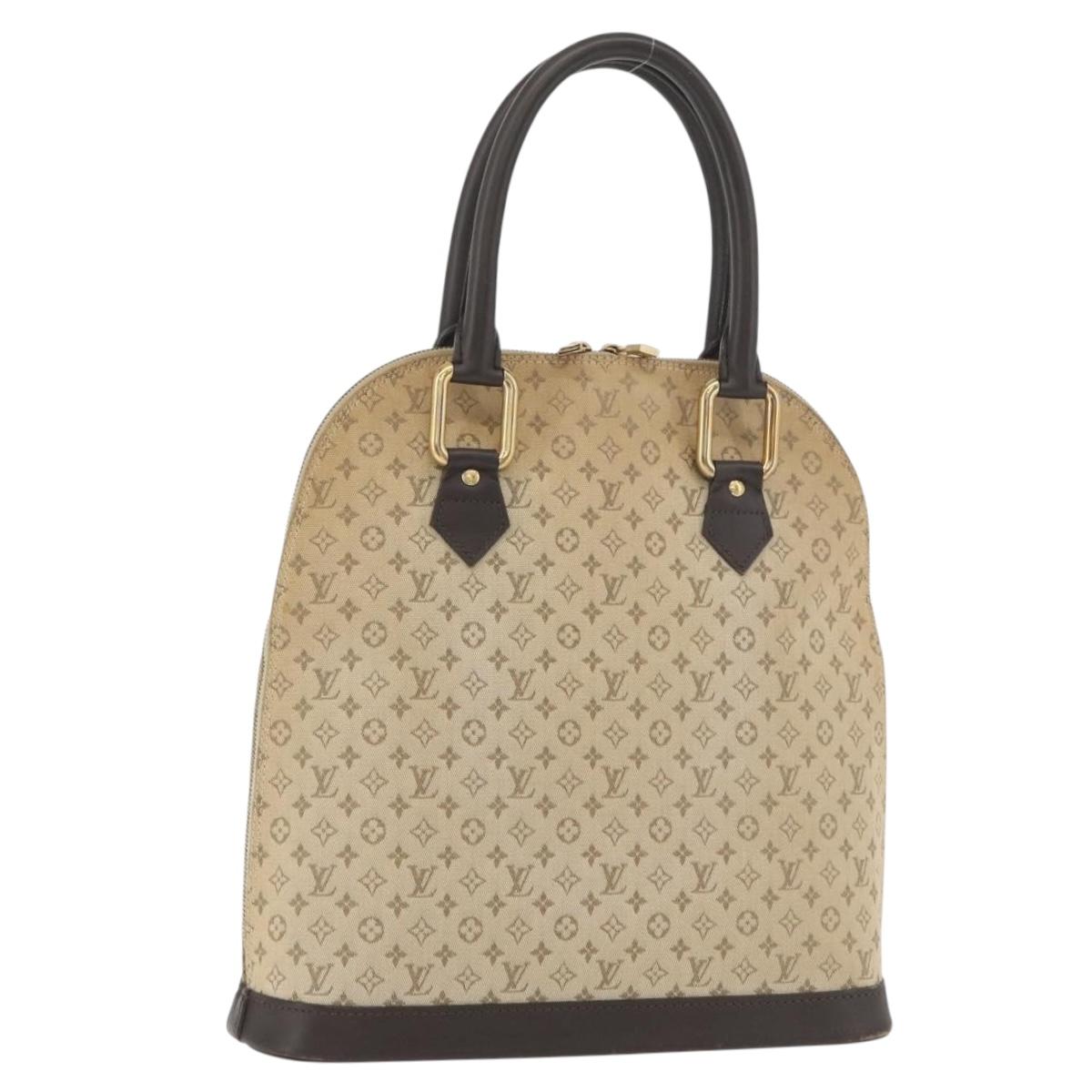 LOUIS VUITTON Monogram Mini Alma Haut Hand Bag Khaki M92203 LV Auth BAZ717