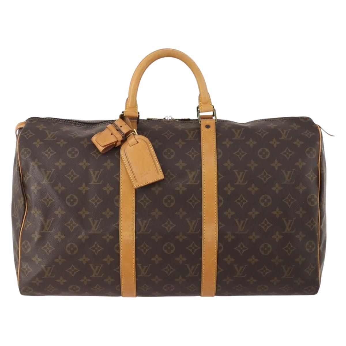 LOUIS VUITTON Monogram Keepall 50 Boston Bag M41426 LV Auth BAZ723A
