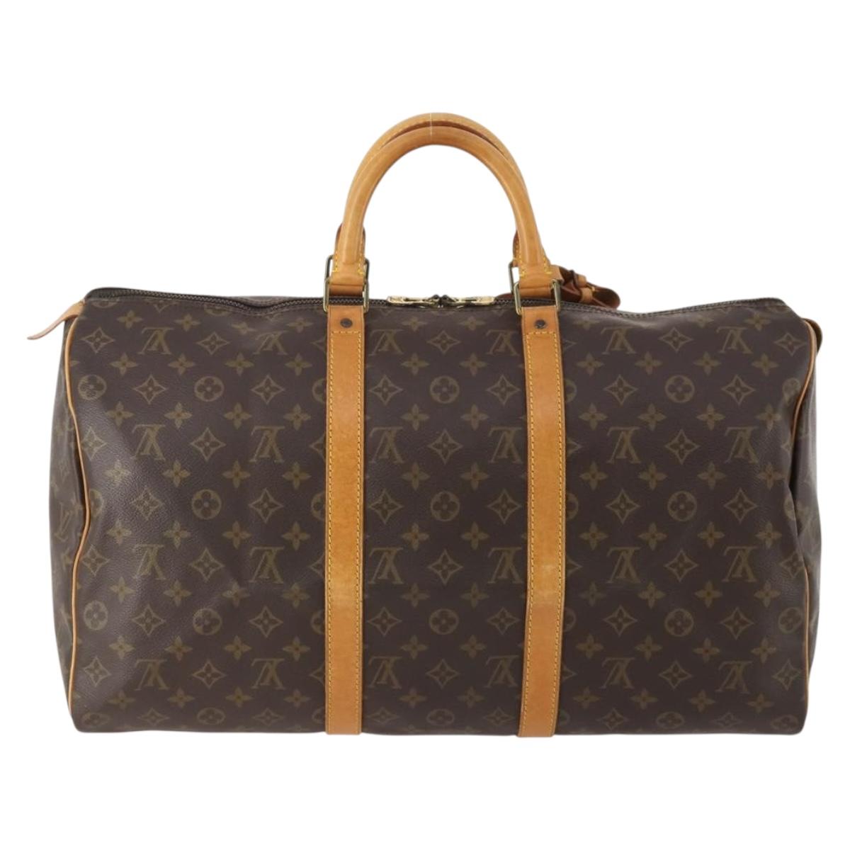 LOUIS VUITTON Monogram Keepall 50 Boston Bag M41426 LV Auth BAZ723A