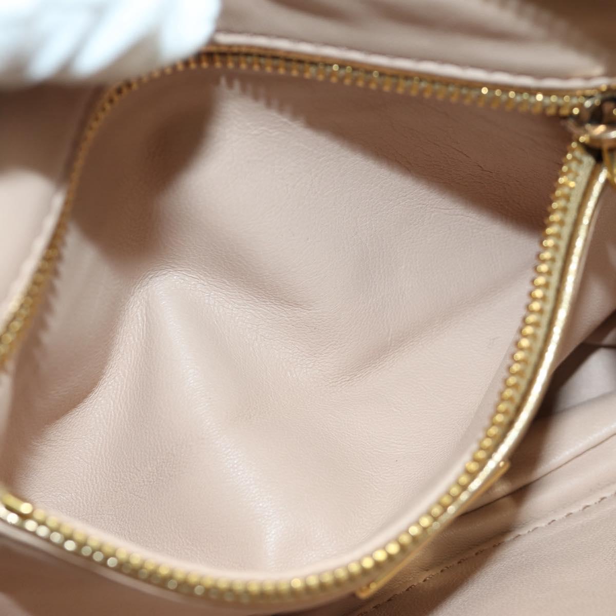 PRADA Shoulder Bag fur Beige Gold Auth BAZ731SM