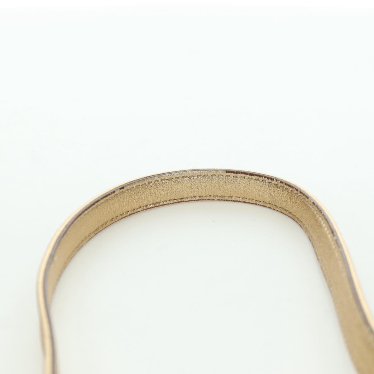 PRADA Shoulder Bag fur Beige Gold Auth BAZ731SM