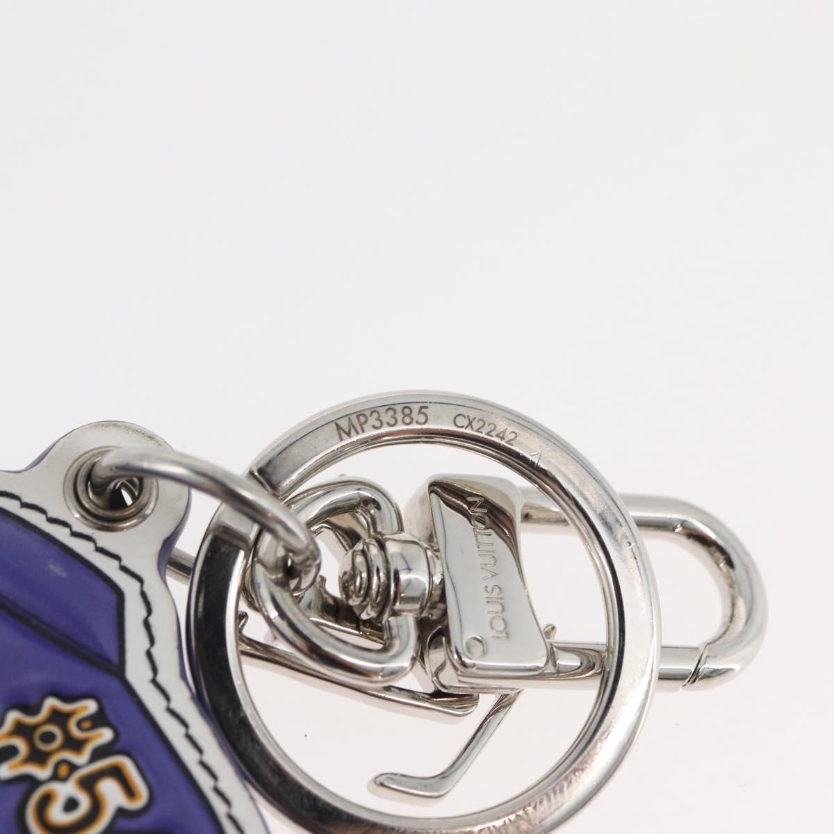 LOUIS VUITTON Porte Cles LV Varsity Jacket Charm Purple MP3385 LV Auth BAZ739SAM