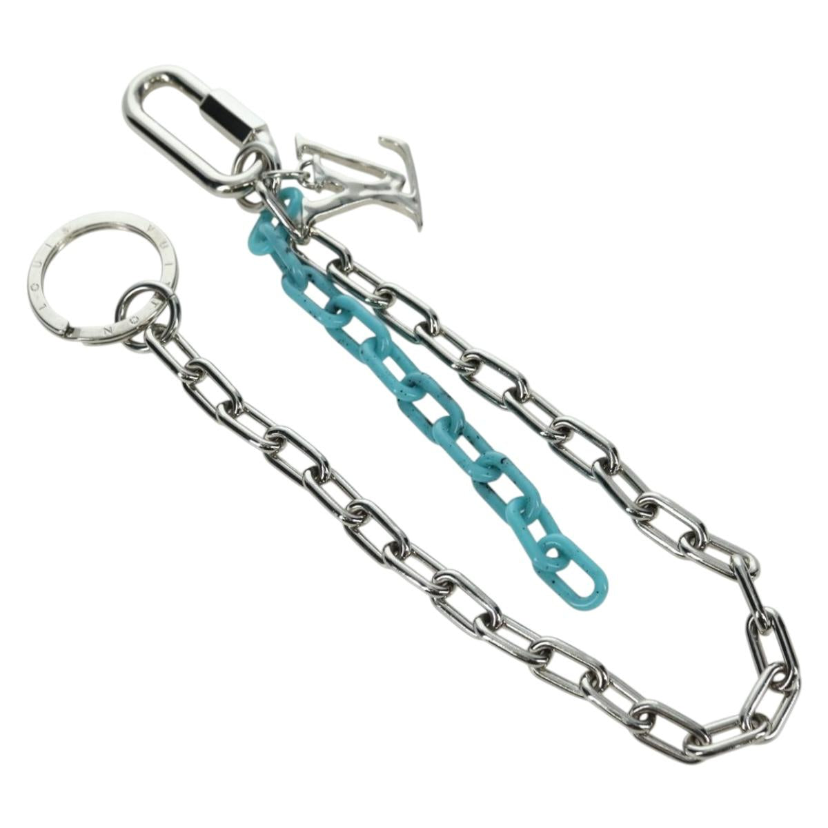 LOUIS VUITTON LV Shape Key Ring metal Silver tone MP2619 LV Auth BAZ740M