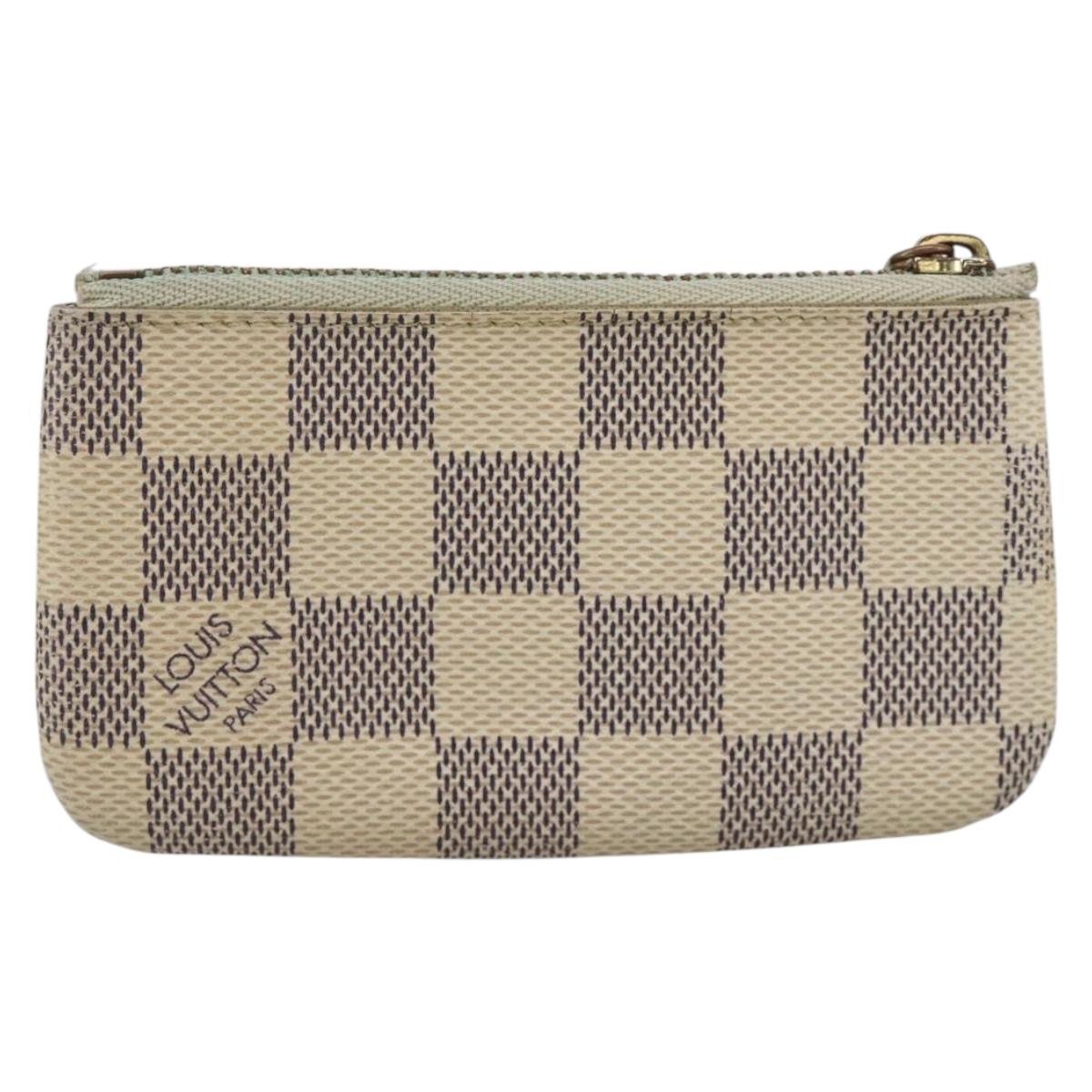 LOUIS VUITTON Damier Azur Pochette Cles Coin Purse N62659 LV Auth BAZ751