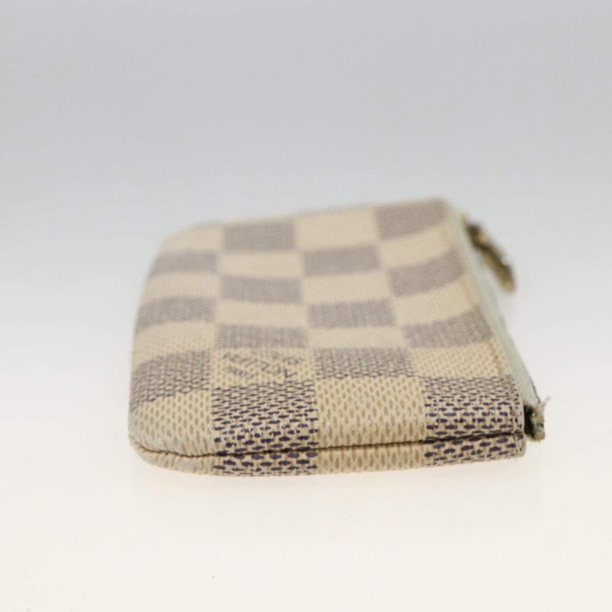 LOUIS VUITTON Damier Azur Pochette Cles Coin Purse N62659 LV Auth BAZ751