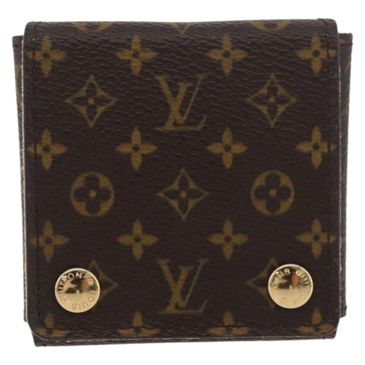 LOUIS VUITTON Monogram Jewelry case Jewelry Box LV Auth BAZ752A