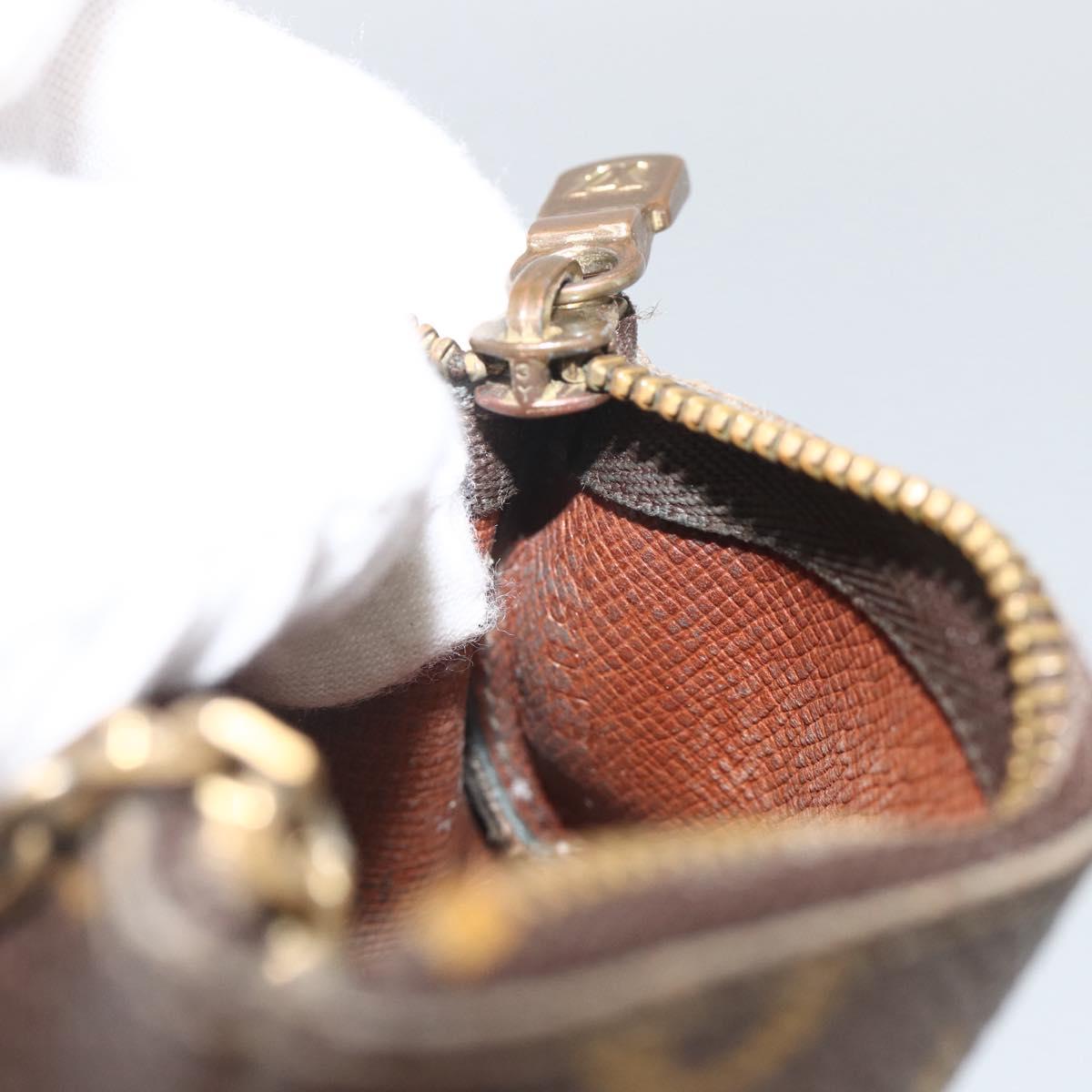 LOUIS VUITTON Monogram Pochette Cles Coin Purse M62650 LV Auth BAZ756