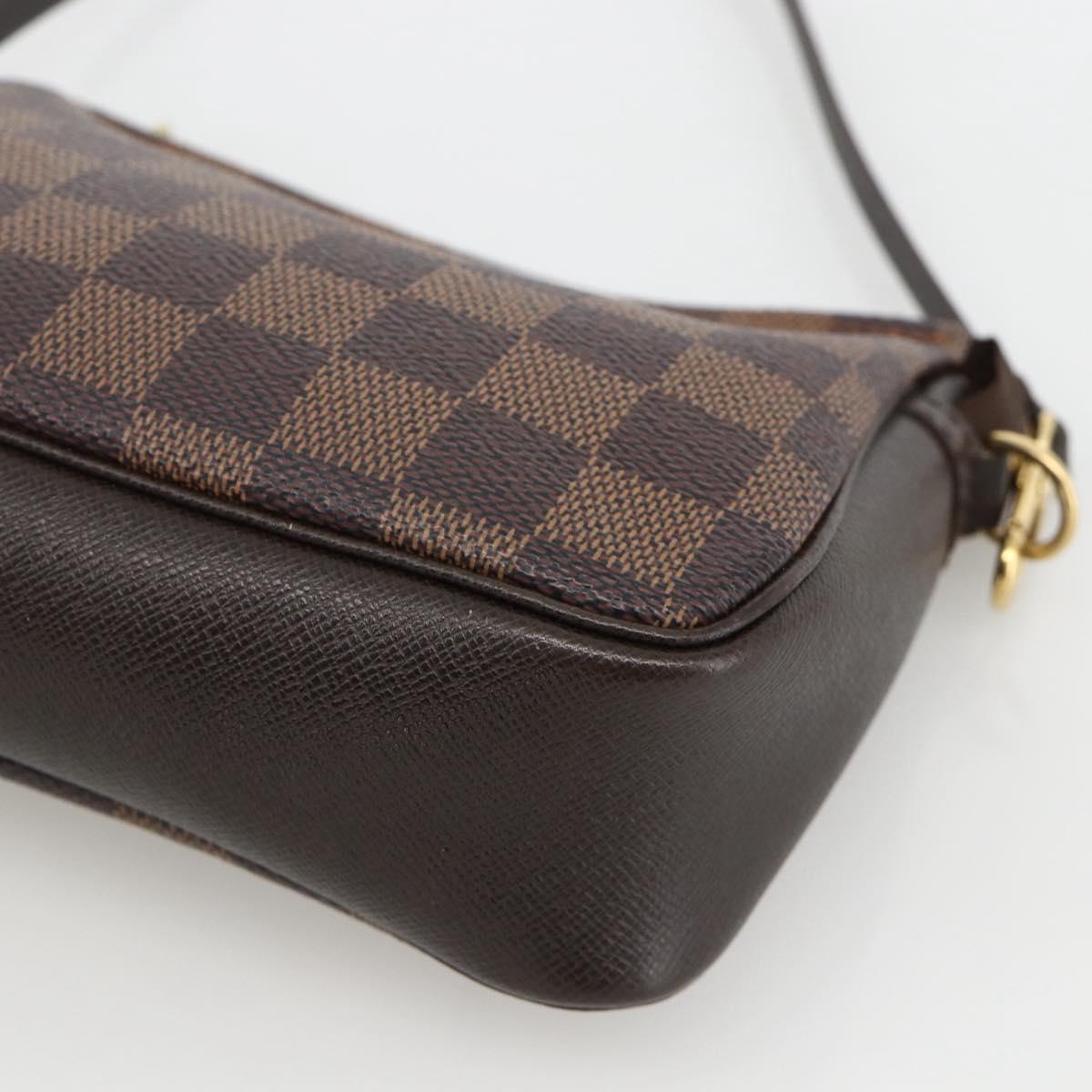 LOUIS VUITTON Damier Ebene Trousse makeup Pouch N51982 LV Auth BAZ758A