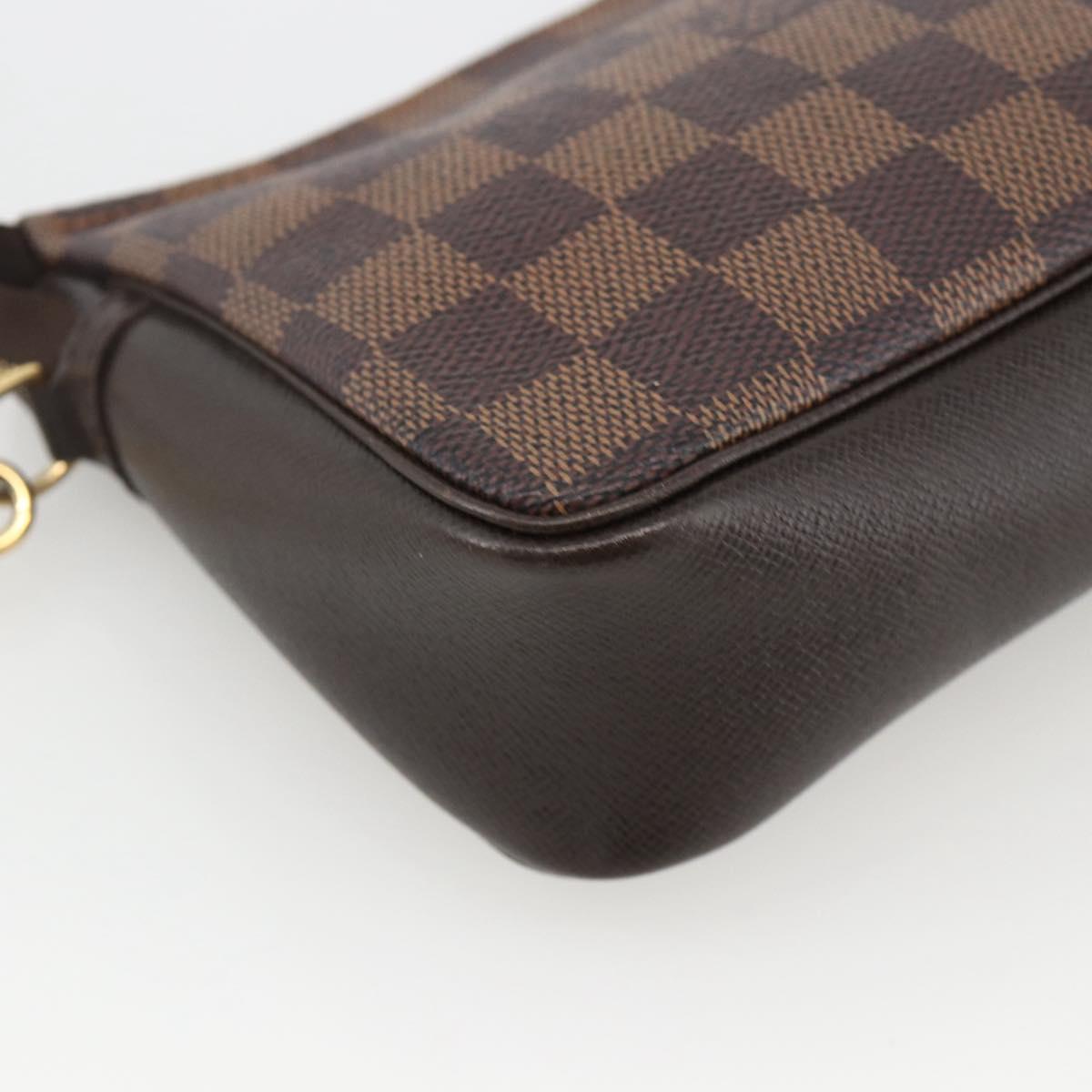 LOUIS VUITTON Damier Ebene Trousse makeup Pouch N51982 LV Auth BAZ758A