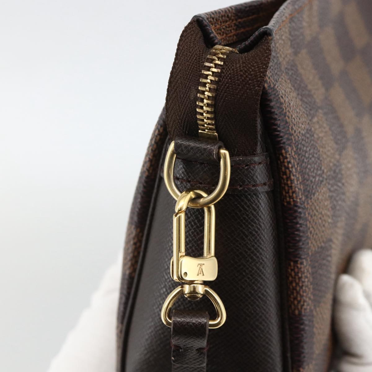 LOUIS VUITTON Damier Ebene Trousse makeup Pouch N51982 LV Auth BAZ758A
