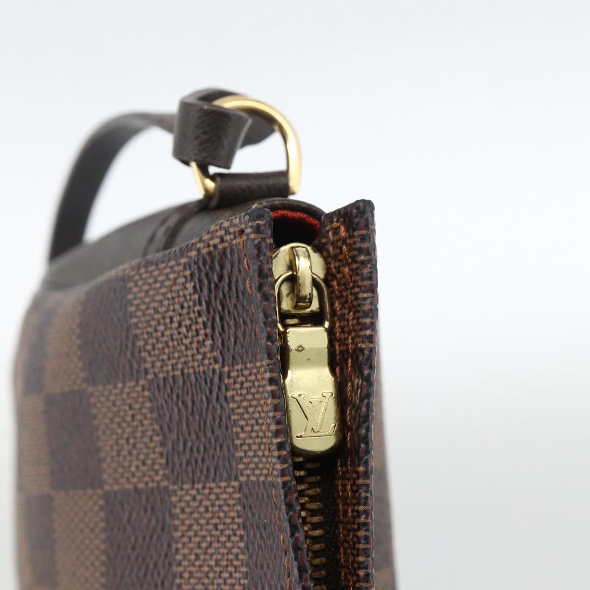 LOUIS VUITTON Damier Ebene Trousse makeup Pouch N51982 LV Auth BAZ758A