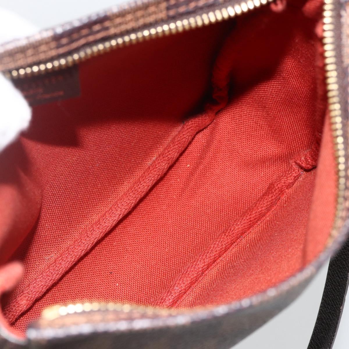 LOUIS VUITTON Damier Ebene Trousse makeup Pouch N51982 LV Auth BAZ758A