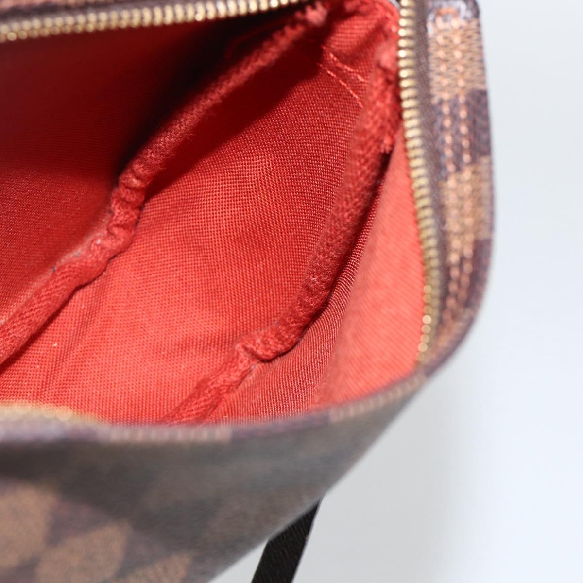 LOUIS VUITTON Damier Ebene Trousse makeup Pouch N51982 LV Auth BAZ758A