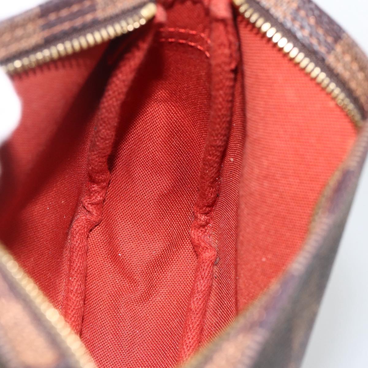 LOUIS VUITTON Damier Ebene Trousse makeup Pouch N51982 LV Auth BAZ758A