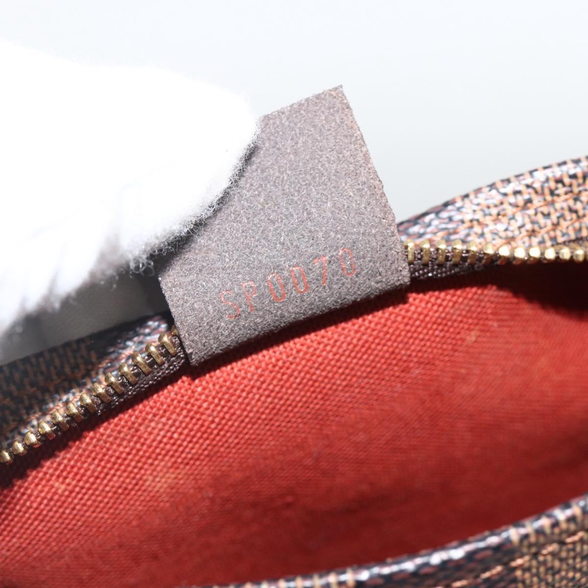 LOUIS VUITTON Damier Ebene Trousse makeup Pouch N51982 LV Auth BAZ758A