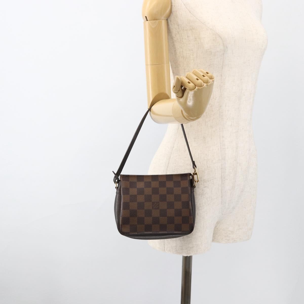 LOUIS VUITTON Damier Ebene Trousse makeup Pouch N51982 LV Auth BAZ758A