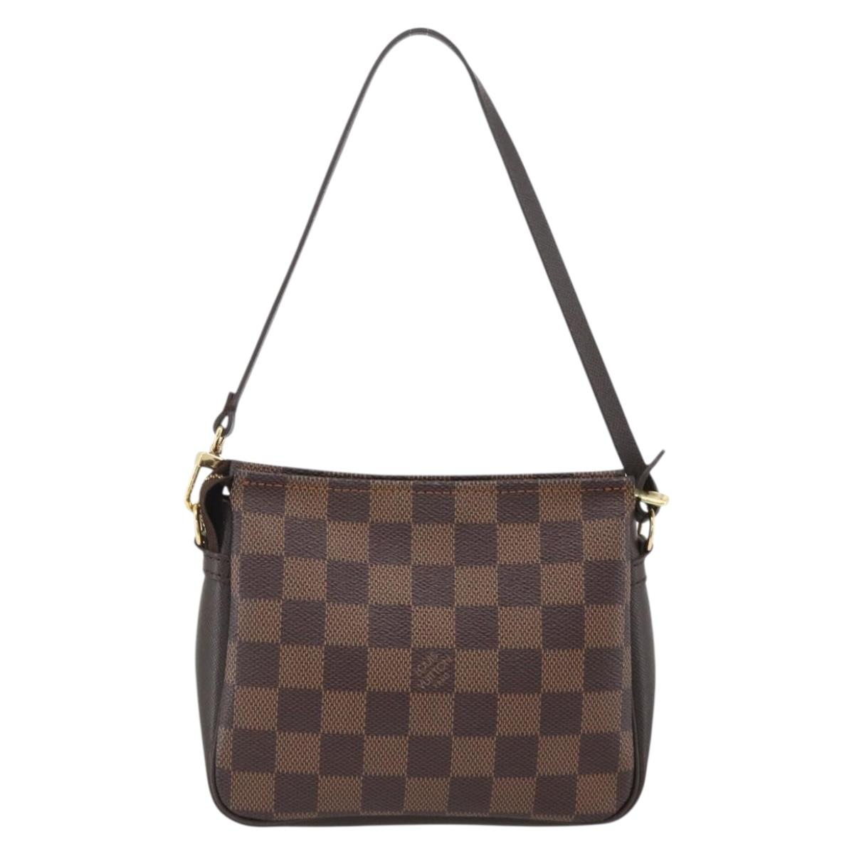 LOUIS VUITTON Damier Ebene Trousse makeup Pouch N51982 LV Auth BAZ758A
