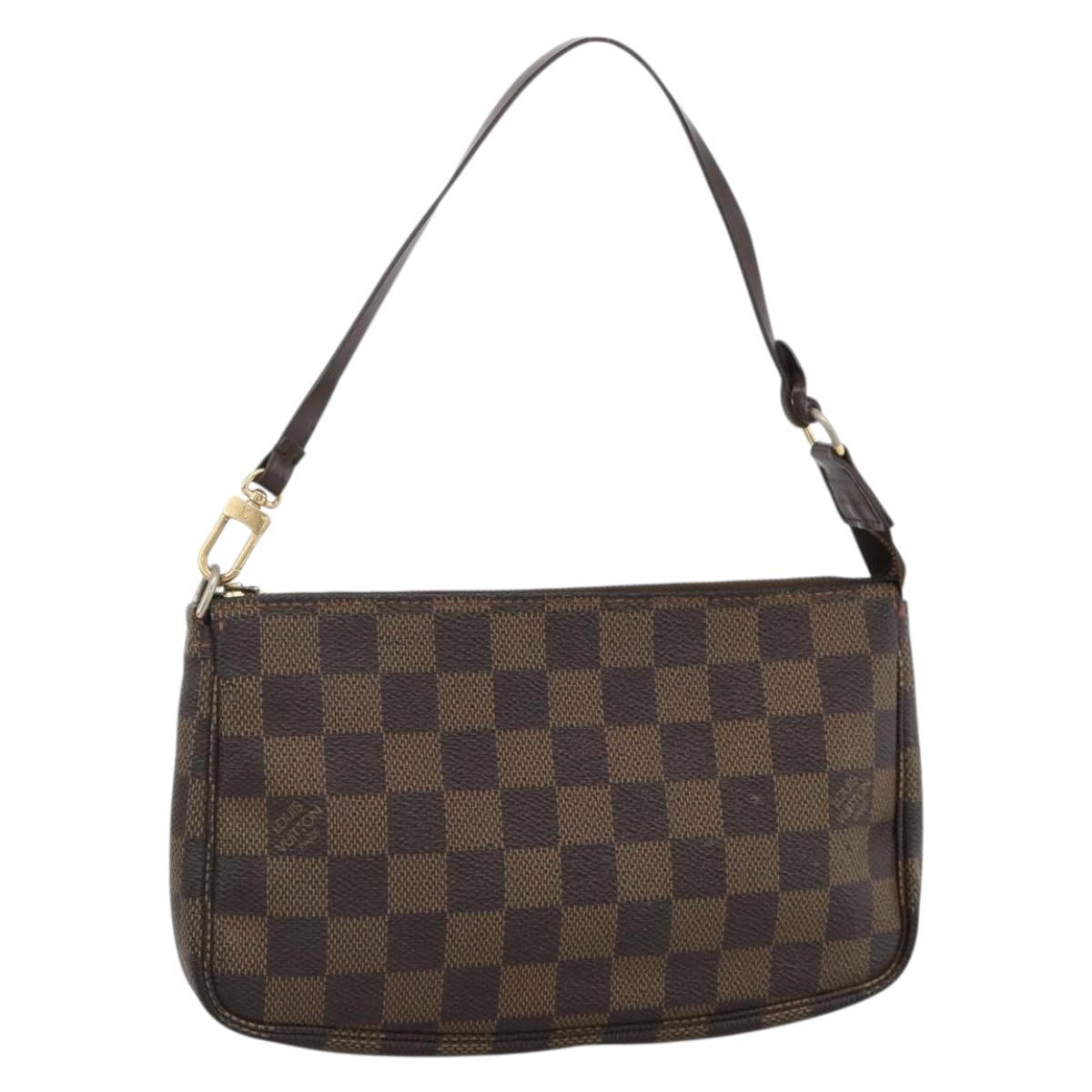 LOUIS VUITTON Damier Ebene Pochette Accessoires Pouch N41206 LV Auth BAZ759
