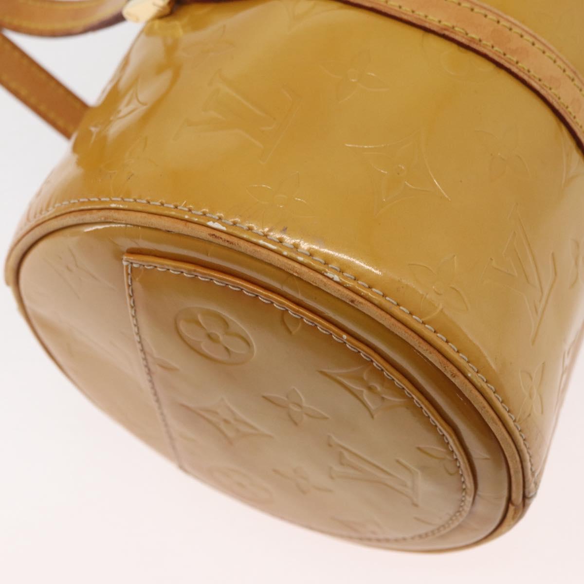 LOUIS VUITTON Monogram Vernis Bedford Hand Bag Beige M91006 LV Auth BAZ767